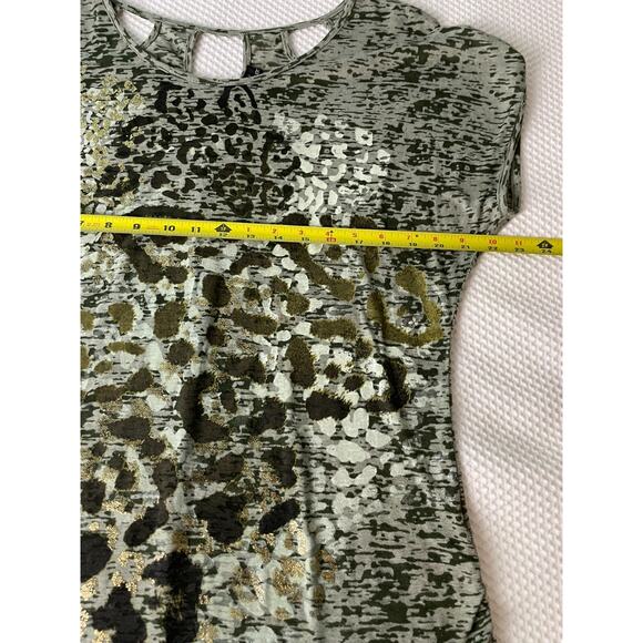 Contemporary Style Signature Studio Gray Green Camo Shirt with Gold Foil Size XL - Picture 14 of 16